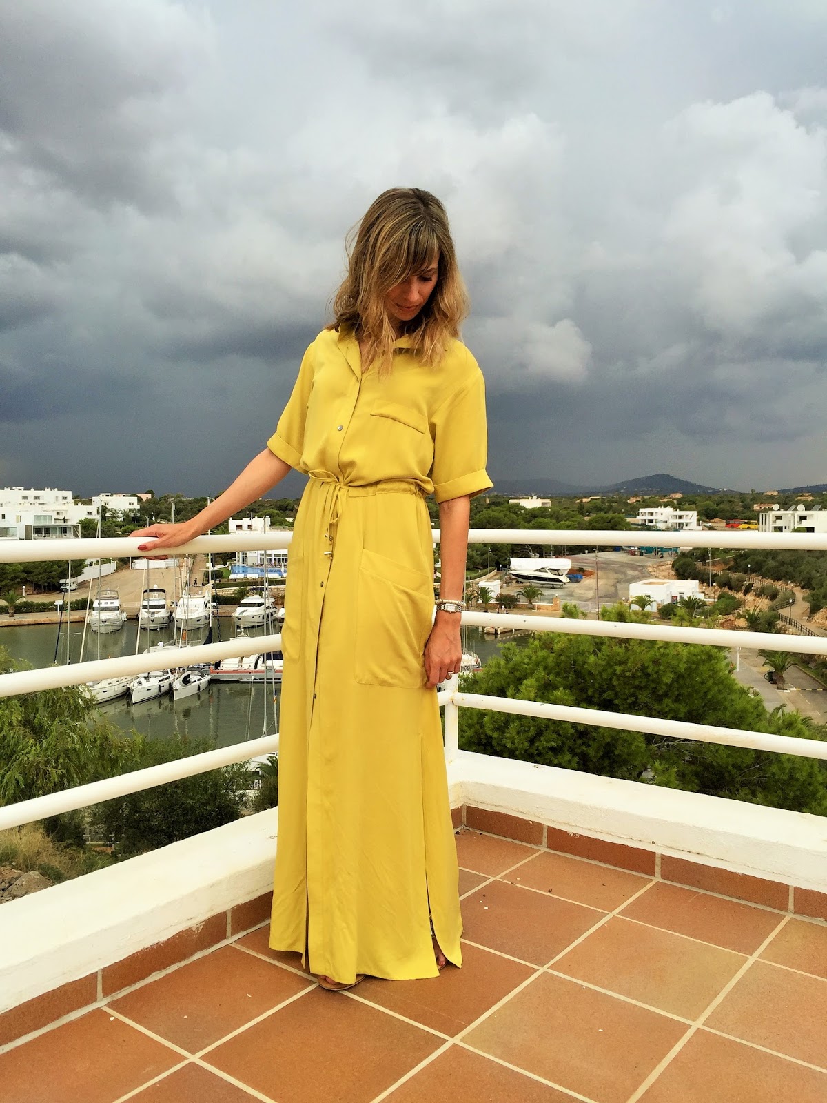 #OOTD - yellow maxi shirt dress from Asos