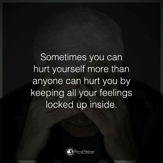 Sometimes you can hurt yourself more than anyone can hurt you by