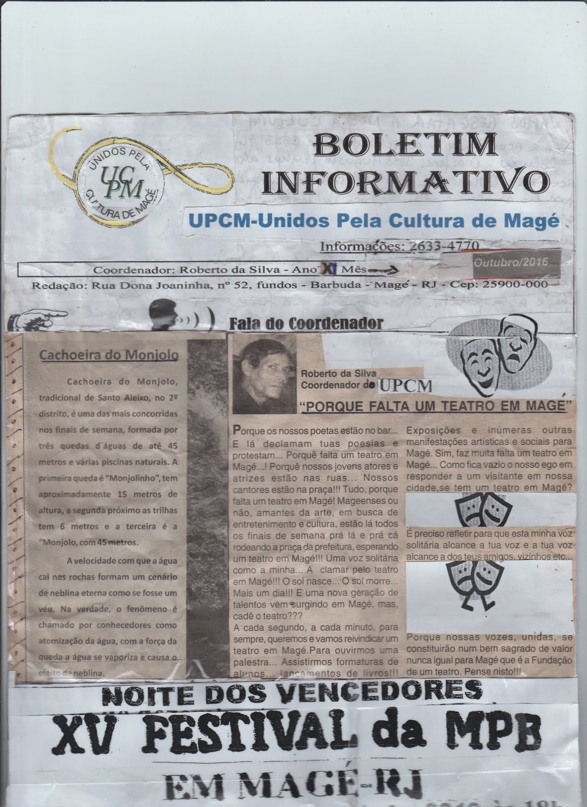 Boletim Informativo do UPCM-Unidos Pela Cultura de Magé
