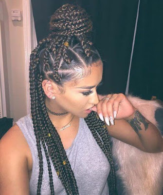 37 Unique Triangle Box Braids Hairstyles 2019 Funky For Black Women Triangle box braids hairstyles have been a stylish and trendy protective hairstyle for bl 37 Unique Triangle Box Braids Hairstyles 2019 Funky For Black Women