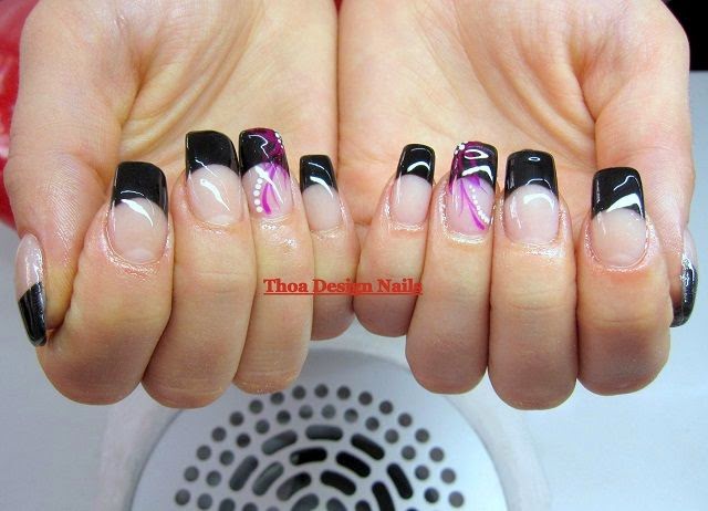 Black French Nails