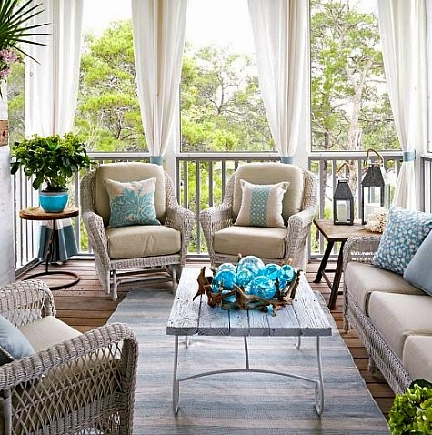 Blue Beach Summer Porch