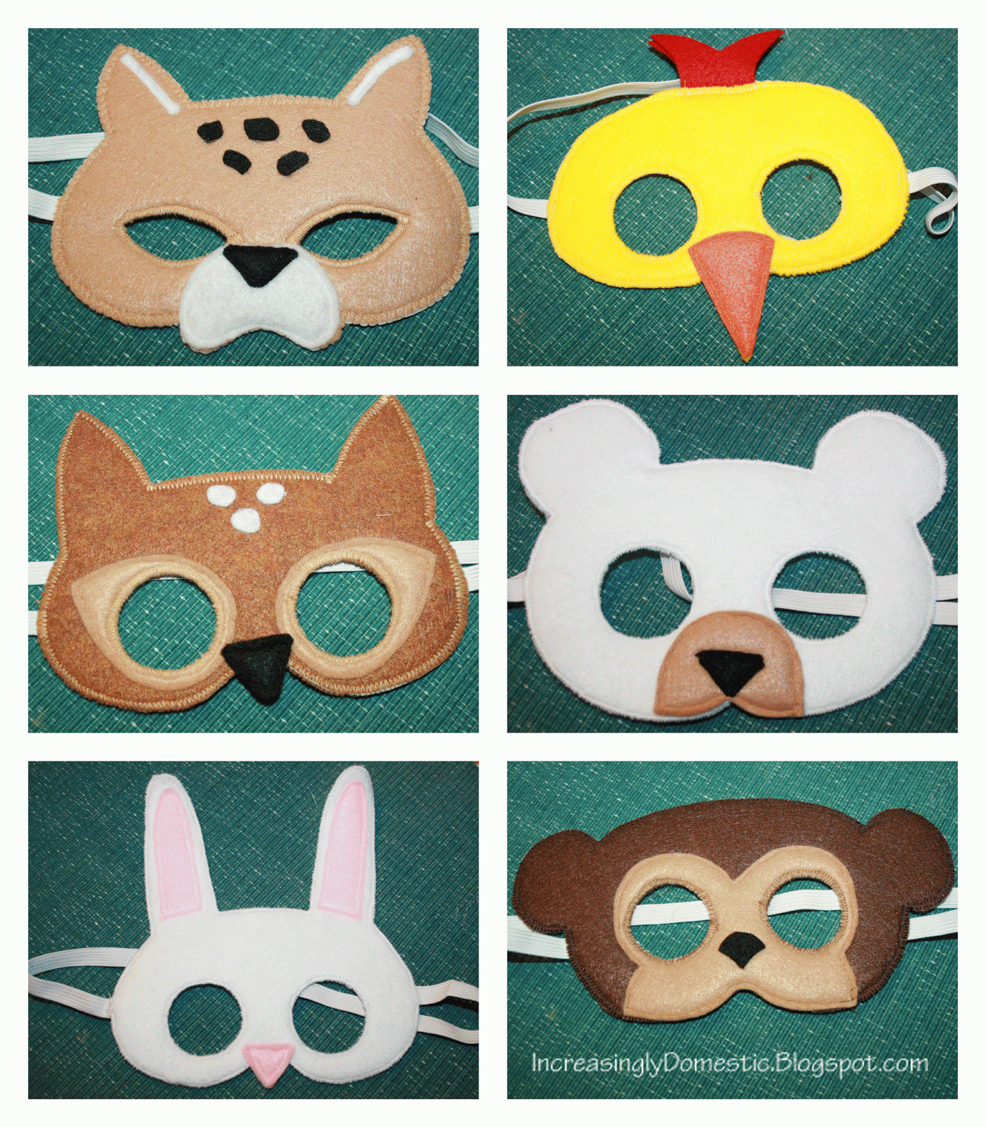 Increasingly Domestic {Handmade} Felt Animal Masks