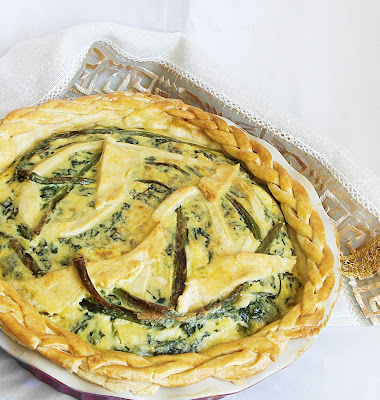 Tarta cu branza si spanac
