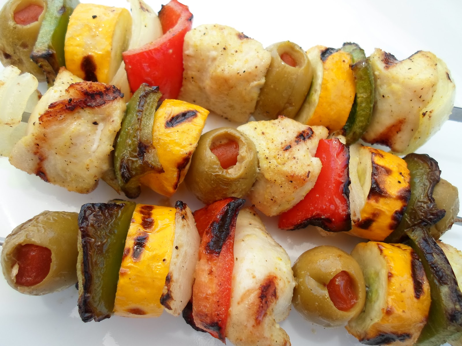 Happier Than A Pig In Mud Adobo Chicken Kabobs with Colossal Spanish