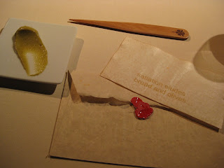 San Sebastian - Mugaritz - bread in the form of paper with olive spread