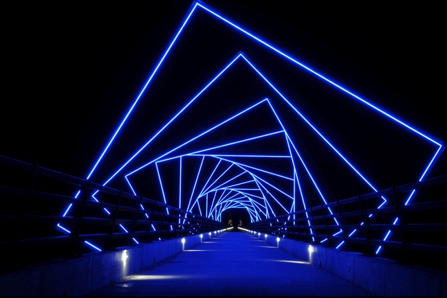 Living Green With Led Lighting World Iowa Footbridge Living Green With Led Lighting World Iowa Footbridge