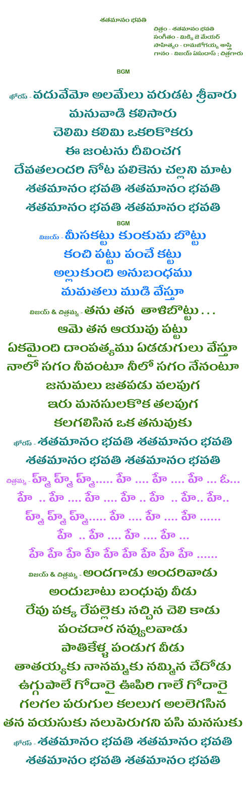 shatamanam bhavati audio songs telugu