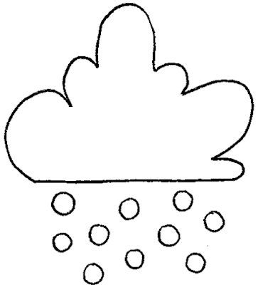 Nieve Dibujo de la nieve sin color para pintar