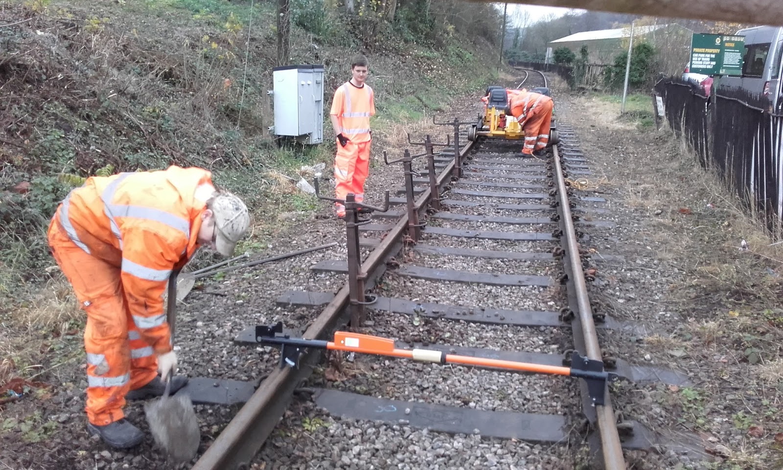 Dean Forest Railway Permanent Way Gang. Twist fault and other
