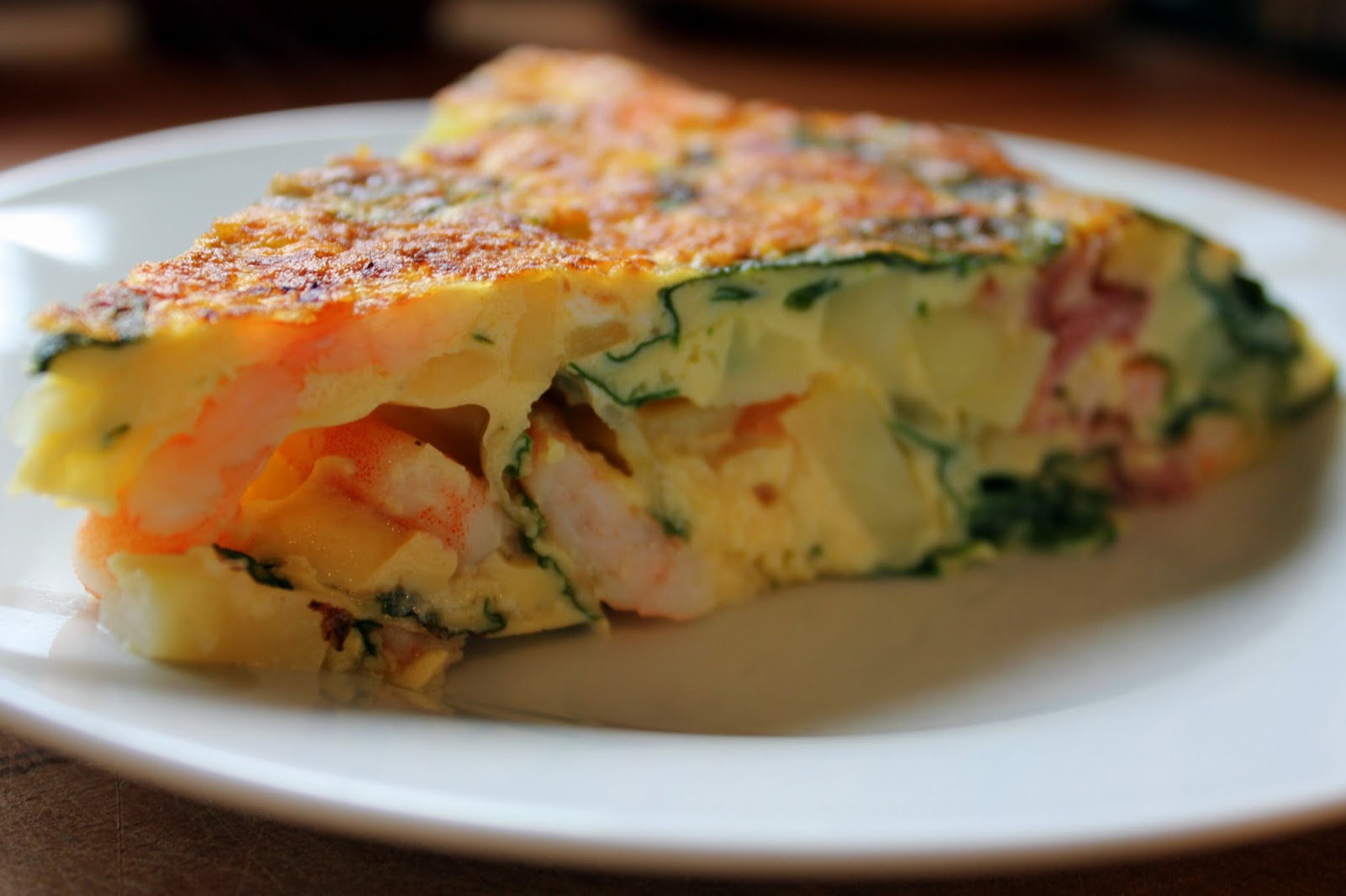 Mijn kookdagboek Tortilla met spinazie, garnalen en parmaham (glutenvrij)
