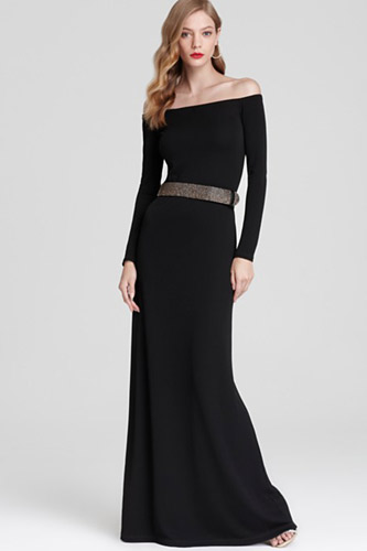 bloomingdales black evening gowns