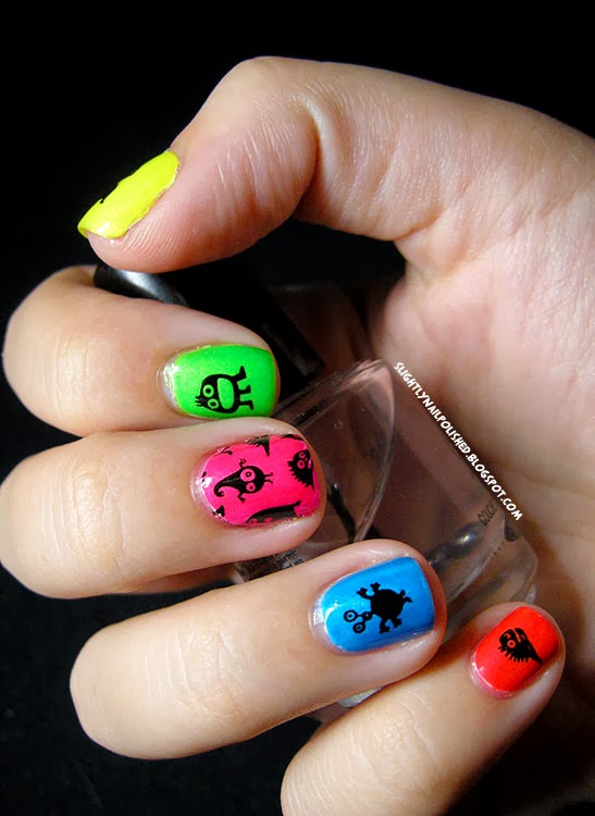 Slightly Nail Polished: Neon Monsters!!!