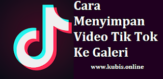 Cara Menyimpan Video Tik tok Sendiri Ke Galeri