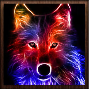 Loup Couleurs Neon - Avatar en HD