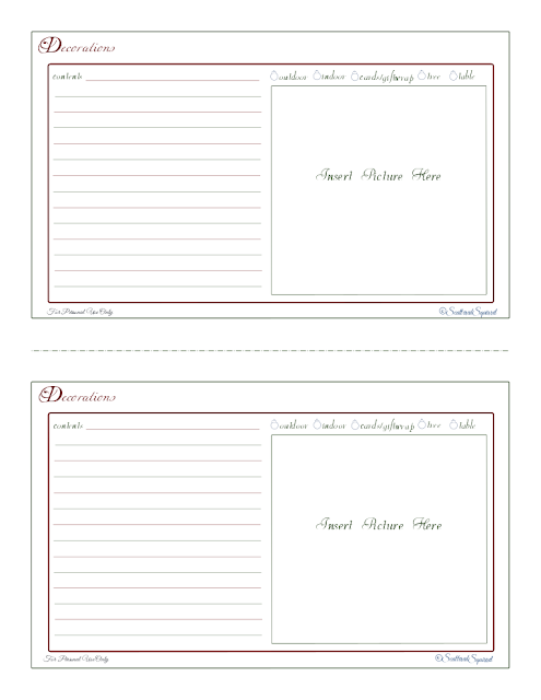 free printables, decorations, organizing, holiday planner, home management binder