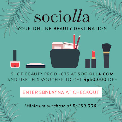  Kode voucher diskon 50 rb di Sociolla.com : SBNLAYNA