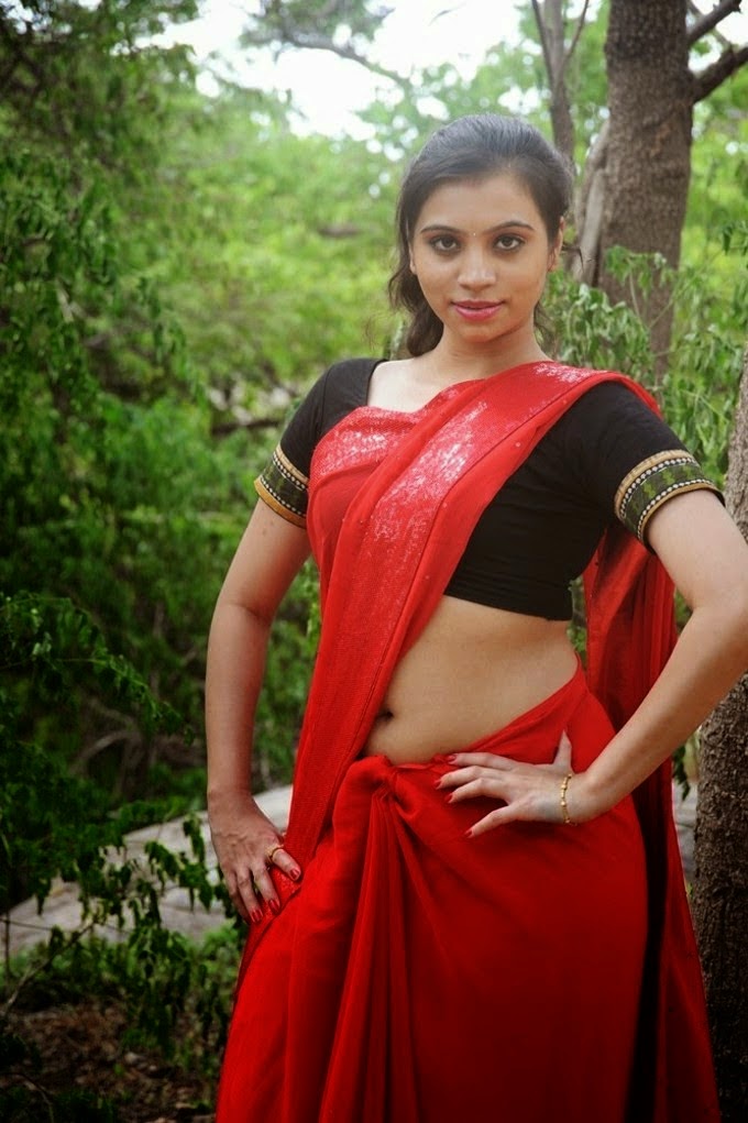 Priyanka Hot Navel In Red Saree Pics Actress Saree Below Navel Photos Hd