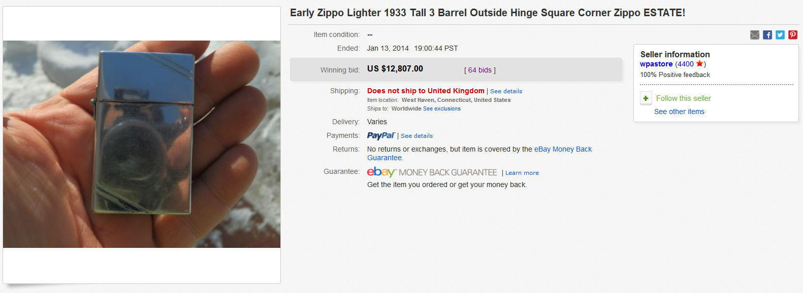 Table lighters collectors' guide eBay Early Tall 3 Barrel Outside