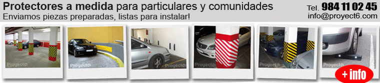 Protección Garajes.: Revestimiento acolchado para columnas de garaje