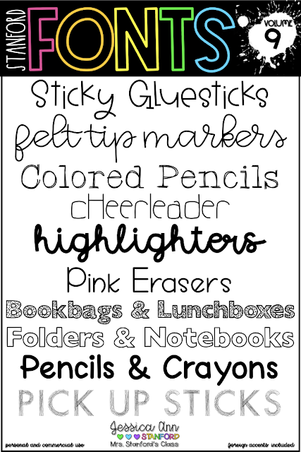 Fonts Perfect for Teachers, Classrooms, and Silhouette Projects! | Mrs ...