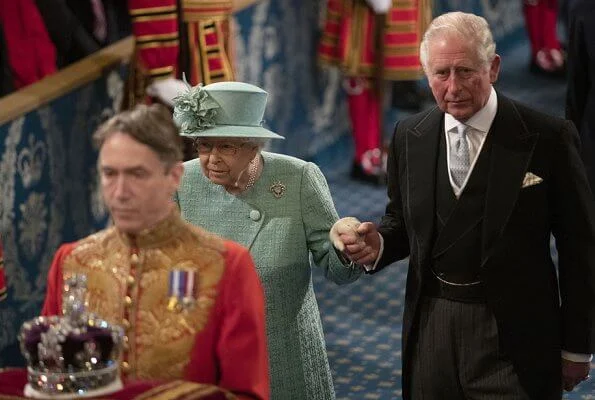 Queen Elizabeth II, accompanied by The Prince of Wales, opened a new session of Parliament. State opening of Parliament