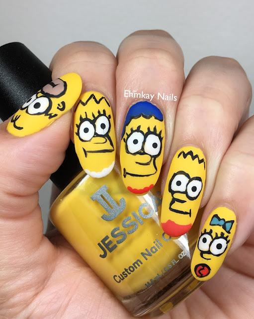 ehmkay nails: The Simpsons Nail Art