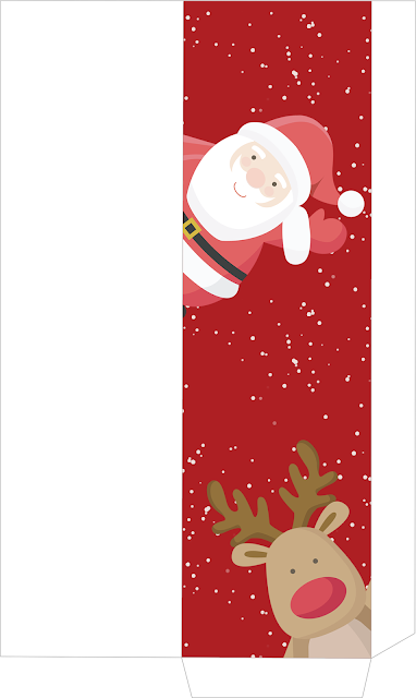 Cajas de Santa Claus para Navidad. Para esta has de imprimir la misma dos veces.