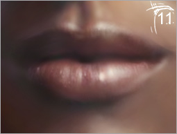 Draw the lips