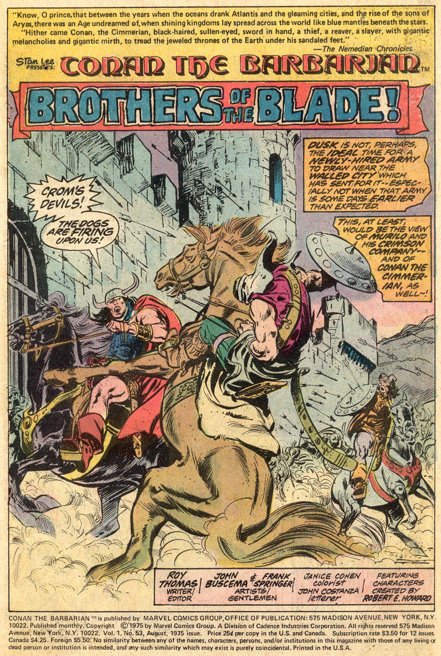 Read online Conan the Barbarian (1970) comic -  Issue #53 - 2