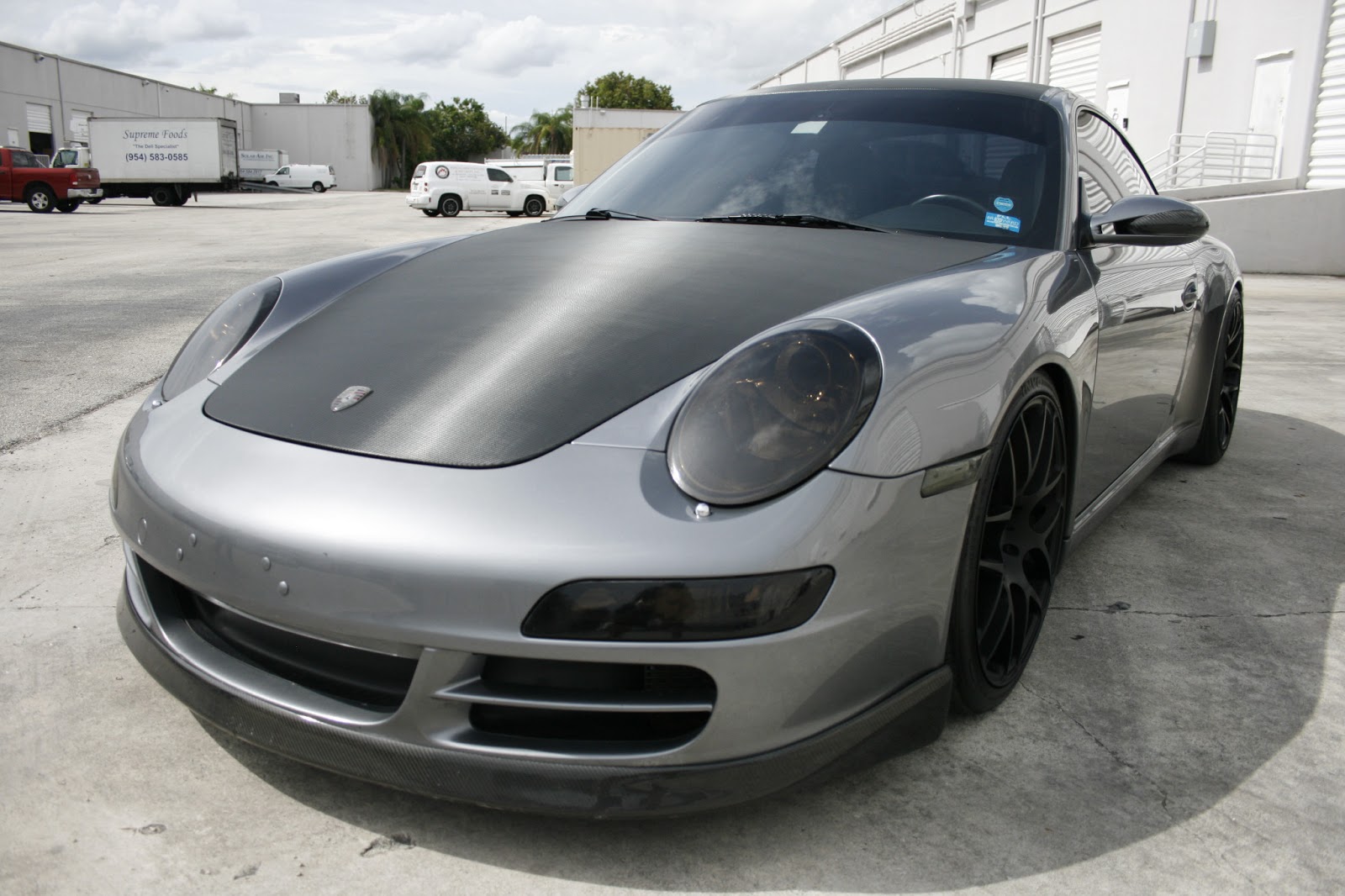 Carbon Fiber Wrap Car Hood
