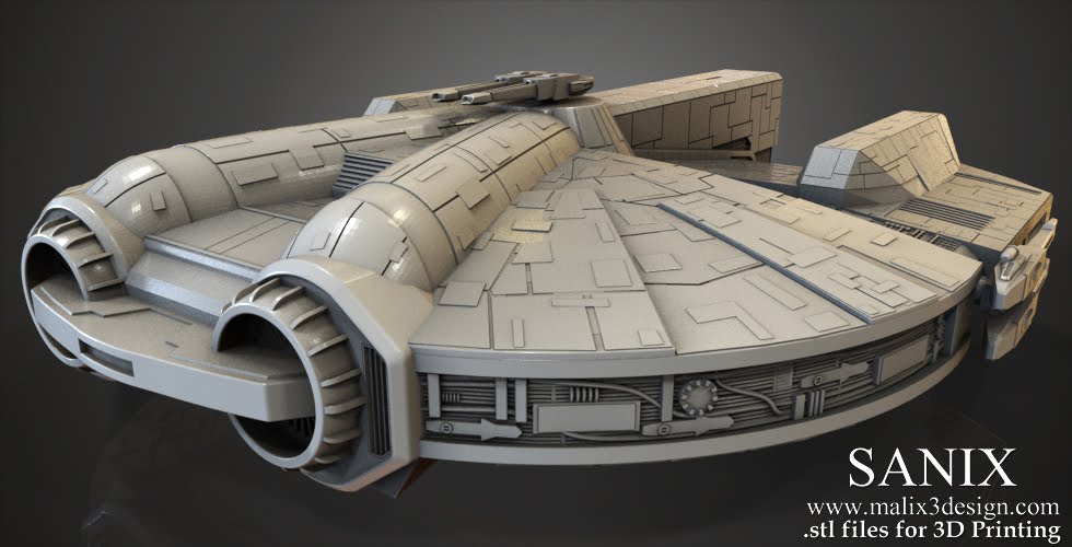 Ghostbusters 3D Print : Star Wars - Ebon Hawk Ship - 3D Model for...