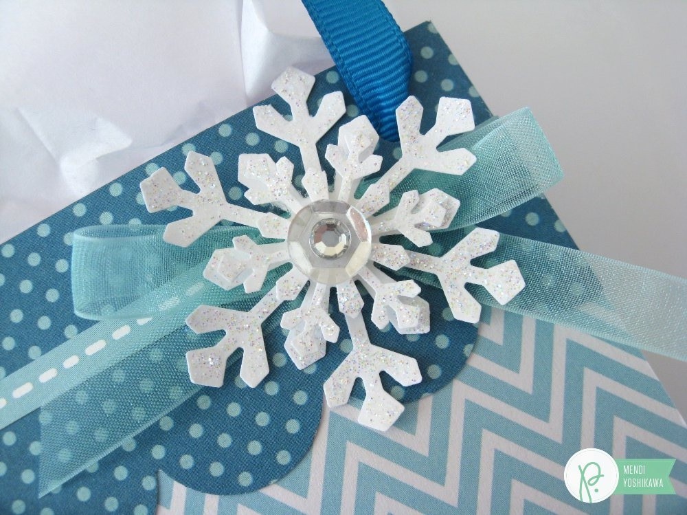 Snippets By Mendi: Pebbles Winter Themed Snowflake Gift Bag