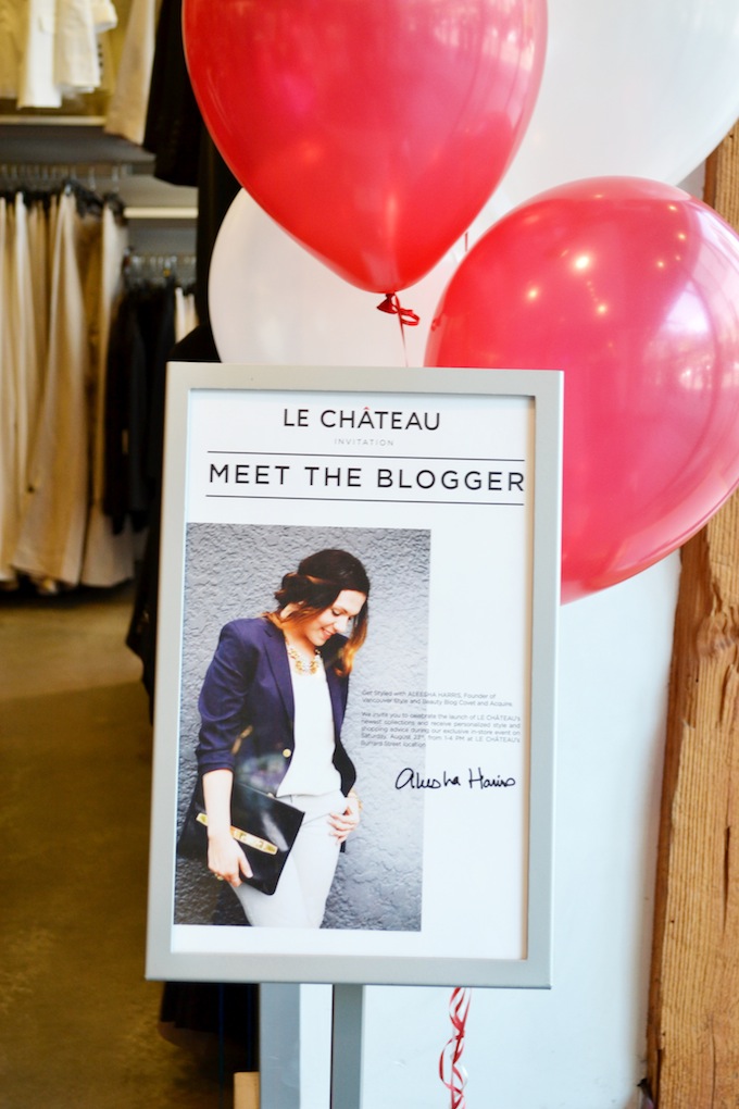 Le Château #MeetTheBlogger Vancouver event Covet and Acquire Aleesha Harris