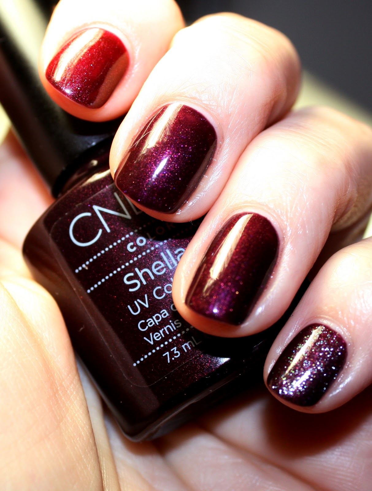 Polished 4 Pros CND Shellac Spring 2012 Dark Lava & Silver VIP Status