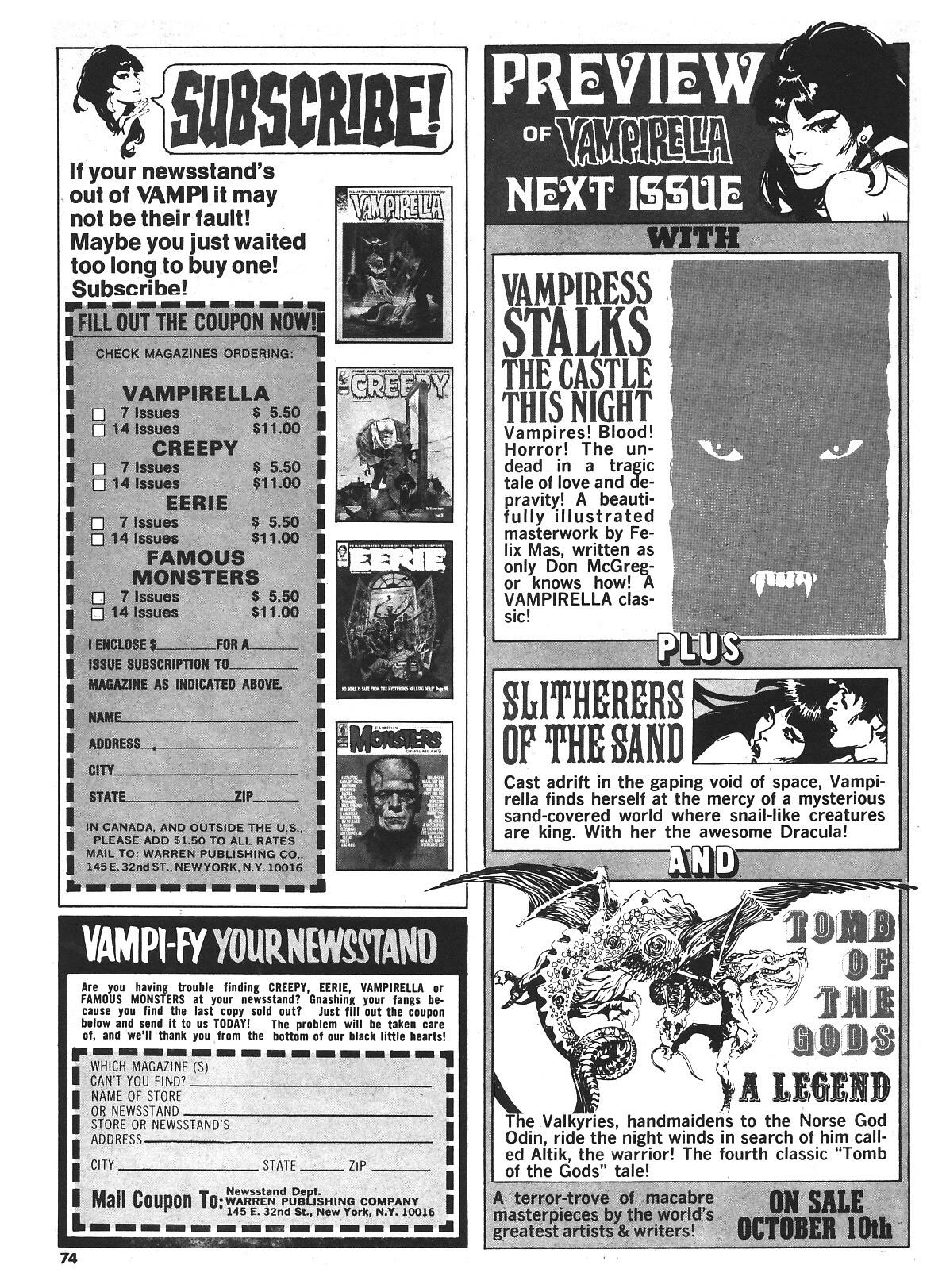 Read online Vampirella (1969) comic -  Issue #20 - 74