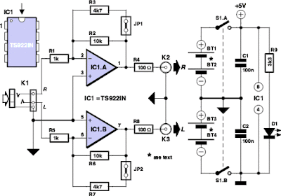 MP3 Player Booster Circuit SChematic