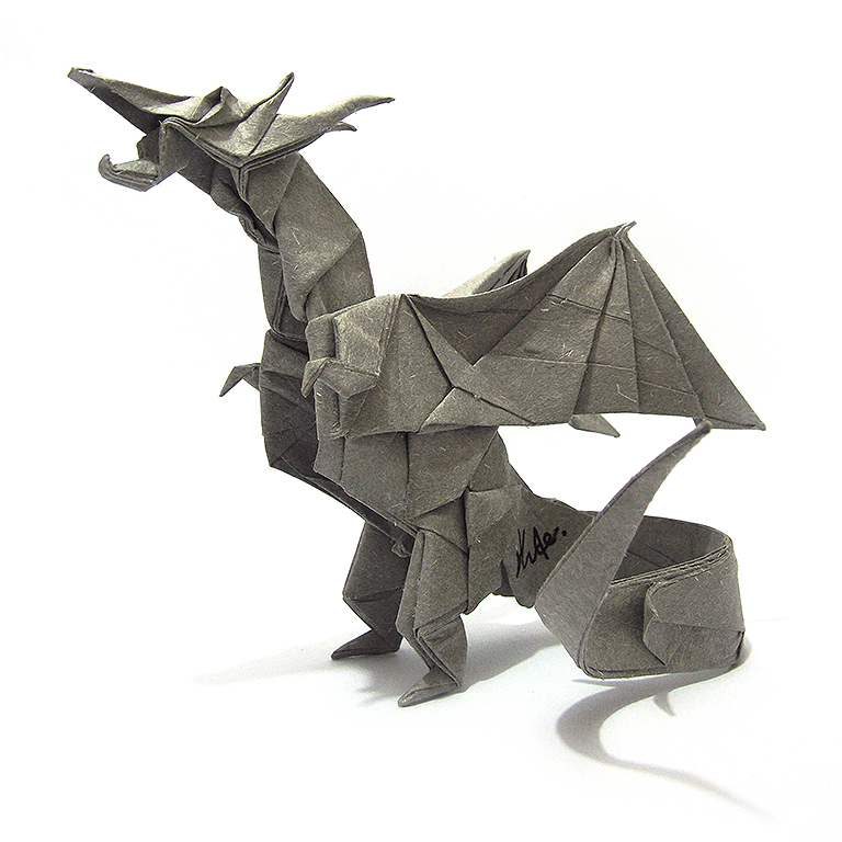 оригами. как сделать дракона из бумаги без скотча. бумажные драконы. как сделать дракона из бумаги без скотча. 5.