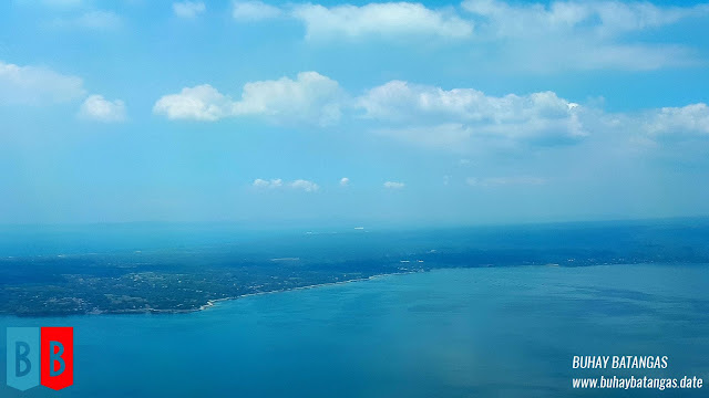 The western shores of Taal Lake, San Nicolas and Agoncillo in the distance.