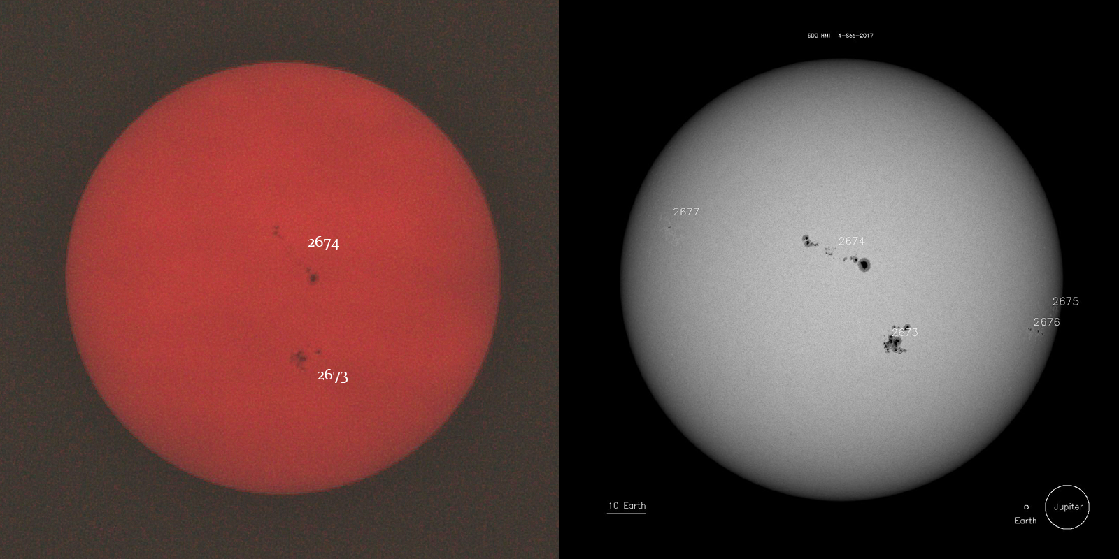 Eerie Red Sun Through Clouds with Visible Sunspots [Stellar Neophyte