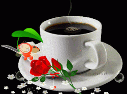 morning coffee animated rose cup lucratoarea