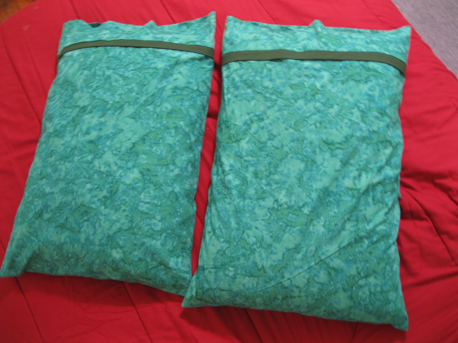 Lauren's Sewing and Gardening Project 1 Pillowcases