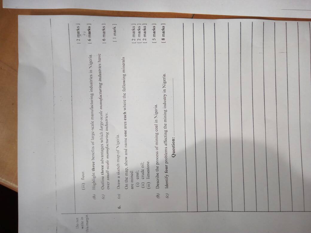 Wassce (Waec) 2018 Human Geography Questions And Answers