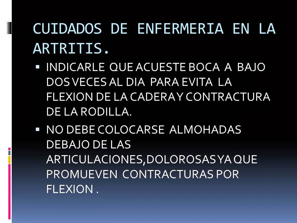 Asistencia integral al adulto mayor CUIDADOS DE ENFERMERIA EN ARTRITIS REUMATOIDE Y ARTROSIS