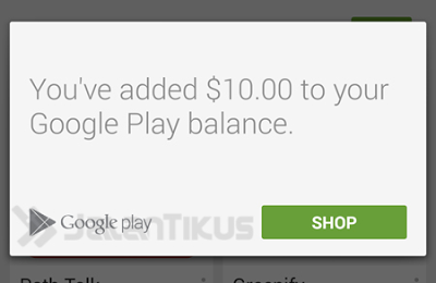 Berhasil menbahkan saldo ke playstore dari whaff gratis Berhasil menbahkan saldo ke playstore dari whaff gratis