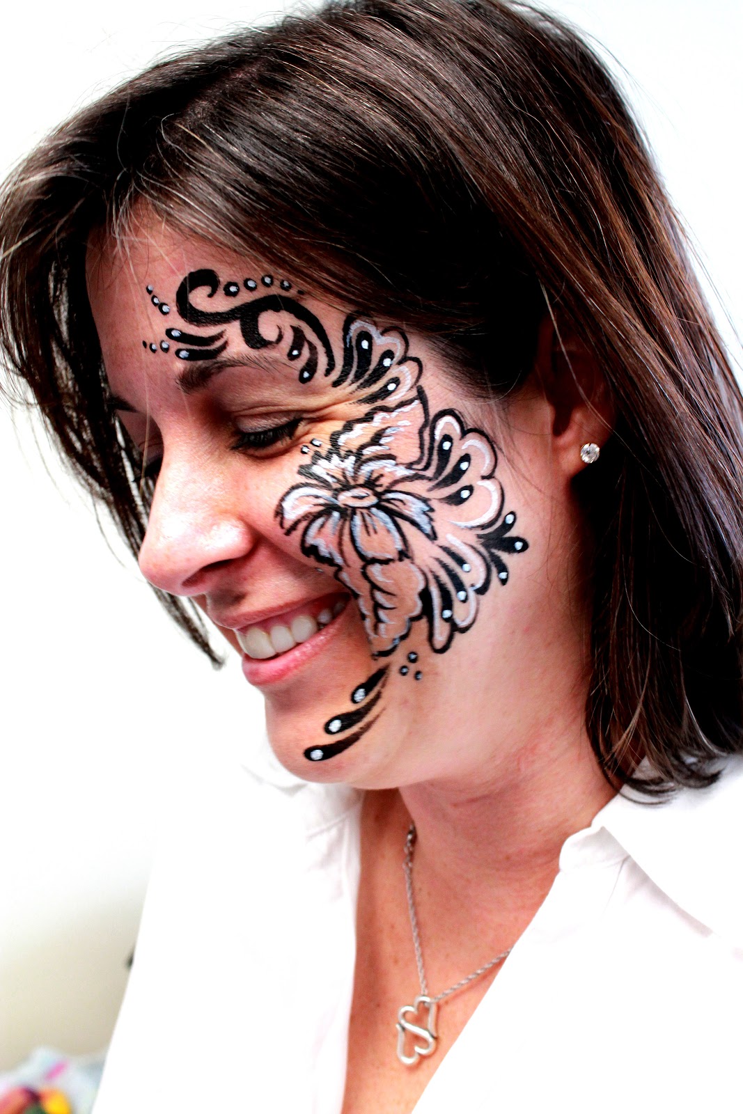 Kingsley Corner Halloween face painting ideas flames and flowers