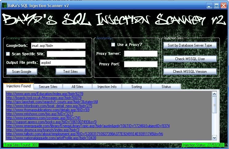 Программы для sql injection windows. Sqli dorks generator. Sql scan. Сканер на sql инъекции на python. Sql scan.