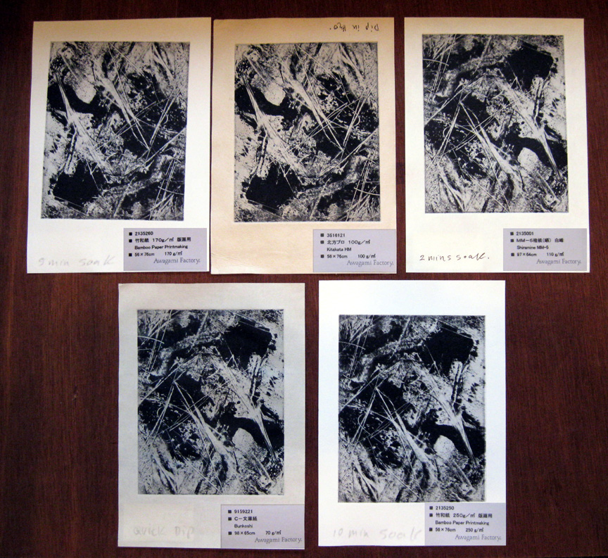 Rebecca's Art Blog Testing printmaking paper, part 1