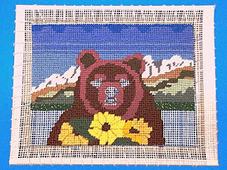 Bear with sunflowers added