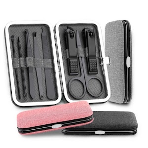 8Pcs/Set Multifunction Nail Clippers Set Stainless Steel Black Pedicure Scissor 8Pcs/Set Multifunction Nail Clippers Set Stainless Steel Black Pedicure Scissor
